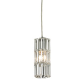Crystal Cynthia 1 Light Pendant In Polished Chrome And Clear K9 Crystal - Elk Lighting 31487/1