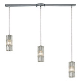 Crystal Cynthia 3 Light Pendant In Polished Chrome And Clear K9 Crystal - Elk Lighting 31487/3L