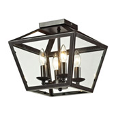 Alanna 2 Light Flush Mount In Oil Rubbed Bronze And Clear Glass - Elk Lighting 31506/4