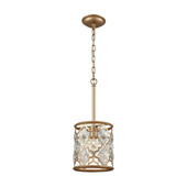 Armand 1-Light Mini Pendant in Matte Gold with Clear Crystals - Elk Lighting 32094/1