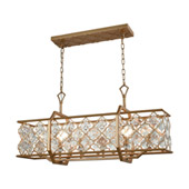 Armand 6-Light Chandelier in Matte Gold with Clear Crystals - Elk Lighting 32095/6