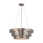 Layers 3 Light Chandelier In Brushed Stainless - Elk Lighting 32225/3