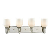 Baxter 4-Light Vanity Lamp in Polished Nickel with Opal White Glass - Elk Lighting 32273/4
