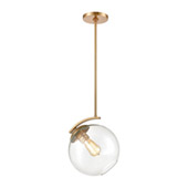 Collective 1-Light Mini Pendant in Satin Brass with Clear Glass - Elk Lighting 32351/1