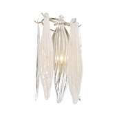 Winterlude 1-Light Sconce in Silver Leaf with Clear and Encased White Hand Formed Glass - Elk Lighting 32430/1