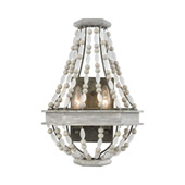 Summerton 2-Light Sconce in Washed Gray and Malted Rust with Strung Beads - Elk Lighting 33190/2