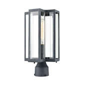 Bianca 1-Light Post Mount in Aged Zinc with Clear - Elk Lighting 45168/1
