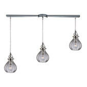Danica 3 Light Pendant In Polished Chrome And Clear Glass - Elk Lighting 46014/3L