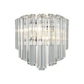 Carrington 2-Light Sconce in Polished Chrome with Clear Glass - Elk Lighting 46310/2