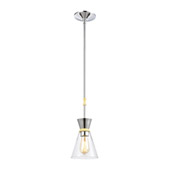 Modley 1-Light Mini Pendant in Polished Chrome with Clear Glass - Elk Lighting 46483/1