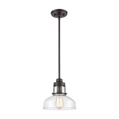 Manhattan Boutique 1-Light Mini Pendant in Oil Rubbed Bronze with Clear Glass - Elk Lighting 46565/1