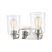Robins 2-Light Vanity Light in Polished Chrome with Clear Glass - Elk Lighting 46621/2