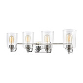 Robins 4-Light Vanity Light in Polished Chrome with Clear Glass - Elk Lighting 46623/4
