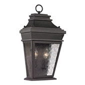 Forged Provincial 2 Light Outdoor Sconce In Charcoal - Elk Lighting 47052/2