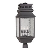 Forged Lancaster 3 Light Outdoor Post Lamp In Charcoal - Elk Lighting 47062/3