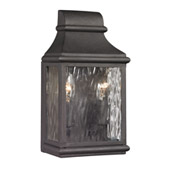 Forged Jefferson 2 Light Outdoor Sconce In Charcoal - Elk Lighting 47070/2