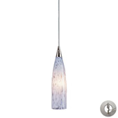 Lungo 1 Light Pendant In Satin Nickel And Snow White Glass - Elk Lighting 501-1SW-LA
