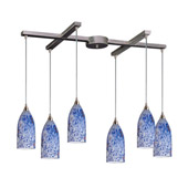 Contemporary Verona Multi Pendant Ceiling Fixture - Elk Lighting 502-6BL