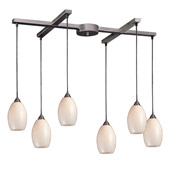 Contemporary Mulinello Multi Pendant Ceiling Fixture - Elk Lighting 517-6WS