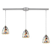 Contemporary Gemstone Linear Multi Pendant Ceiling Fixture - Elk Lighting 542-3L