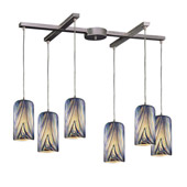 Contemporary Molten Multi Pendant Ceiling Fixture - Elk Lighting 544-6MO
