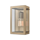 Parameters 1-Light Sconce in Satin Brass with Clear Glass - Elk Lighting 63080-1