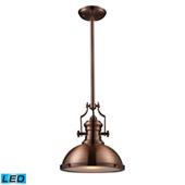 Chadwick 1 Light Led Pendant In Antique Copper - Elk Lighting 66144-1-LED