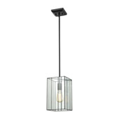 Lucian 1-Light Mini Pendant in Oil Rubbed Bronze with Clear Glass - Includes Adapter Kit - Elk Lighting 72195/1-LA