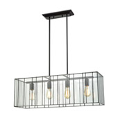 Lucian 4-Light Chandelier in Oil Rubbed Bronze with Clear Glass - Elk Lighting 72196/4