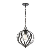 Daisy 4-Light Pendant in Midnight Bronze with Clear Glass - Elk Lighting 75094/1