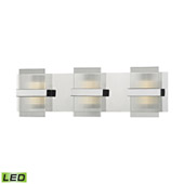 Desiree 1-Light Vanity Sconce in Polished Chrome with Clear Lined Glass - Integrated LED - Elk Lighting 81141/LED