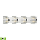 Desiree 1-Light Vanity Sconce in Polished Chrome with Clear Lined Glass - Integrated LED - Elk Lighting 81142/LED