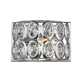Tessa 1-Light Vanity Sconce in Polished Chrome with Clear Crystal - Elk Lighting 81150/1