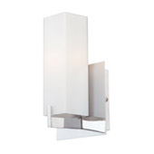 Moderno 1-Light Wall Lamp in Chrome with Rectangular White Opal Glass - Elk Lighting BV281-10-15