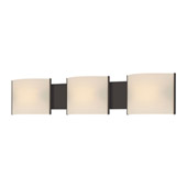 Pannelli 3-Light Vanity Sconce in Oil Rubbed Bronze with Hand-formed White Opal Glass - Elk Lighting BV713-10-45
