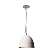 Castle 1-Light Pendant in Chrome with Cement Shade - Elk Lighting PS4702-140-15