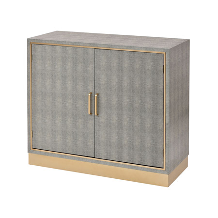 ELK Home 3169-100 Sands Point 2-Door Cabinet in Grey and Gold