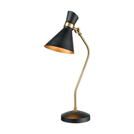 ELK Home D3806 Virtuoso Table Lamp in Matte Black and Aged Brass