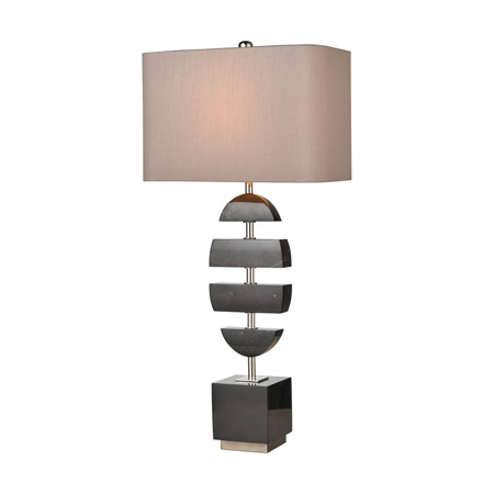 ELK Home D4317 Divergent Table Lamp in Black Marble and Polished Nickel