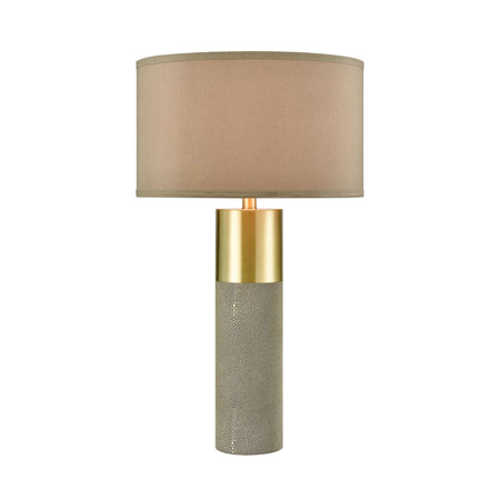 ELK Home D4502 Tulle Table Lamp in Brown and Honey Brass with a Mushroom Faux Silk Shade