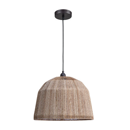 ELK Home D4637 Reaver 1-Light Pendant in Natural Finish with a Woven Jute Shade