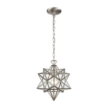 ELK Home 1145-019 Moravian Star 1-Light Mini Pendant in Polished Nickel with Clear Glass - Large