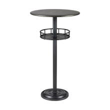 ELK Home 3187-018 Parton Bar Table in Dark Pewter and Galvanized Steel