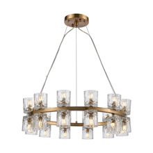 ELK Home D4180 Double Vision 24-Light Chandelier in Clear and Satin Brass