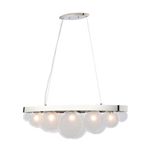 ELK Home D4210 Zoetrope 5-Light Linear Chandelier in Polished Chrome and White and Clear