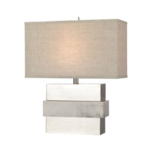 ELK Home D4289 Keystone Table Lamp in White and Silver - Short