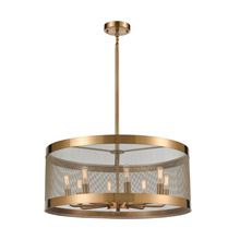 ELK Home D4333 Line in the Sand 8-Light Chandelier in Satin Brass and Antique Silver