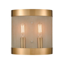 ELK Home D4335 Line in the Sand 2-Light Wall Sconce in Satin Brass and Antique Silver