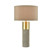 ELK Home D4502 Tulle Table Lamp in Brown and Honey Brass with a Mushroom Faux Silk Shade