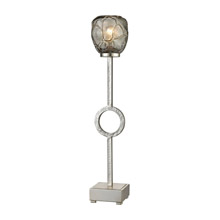 ELK Home D4506 Alert Table Lamp in Antique Silver Leaf with Hand-formed Glass